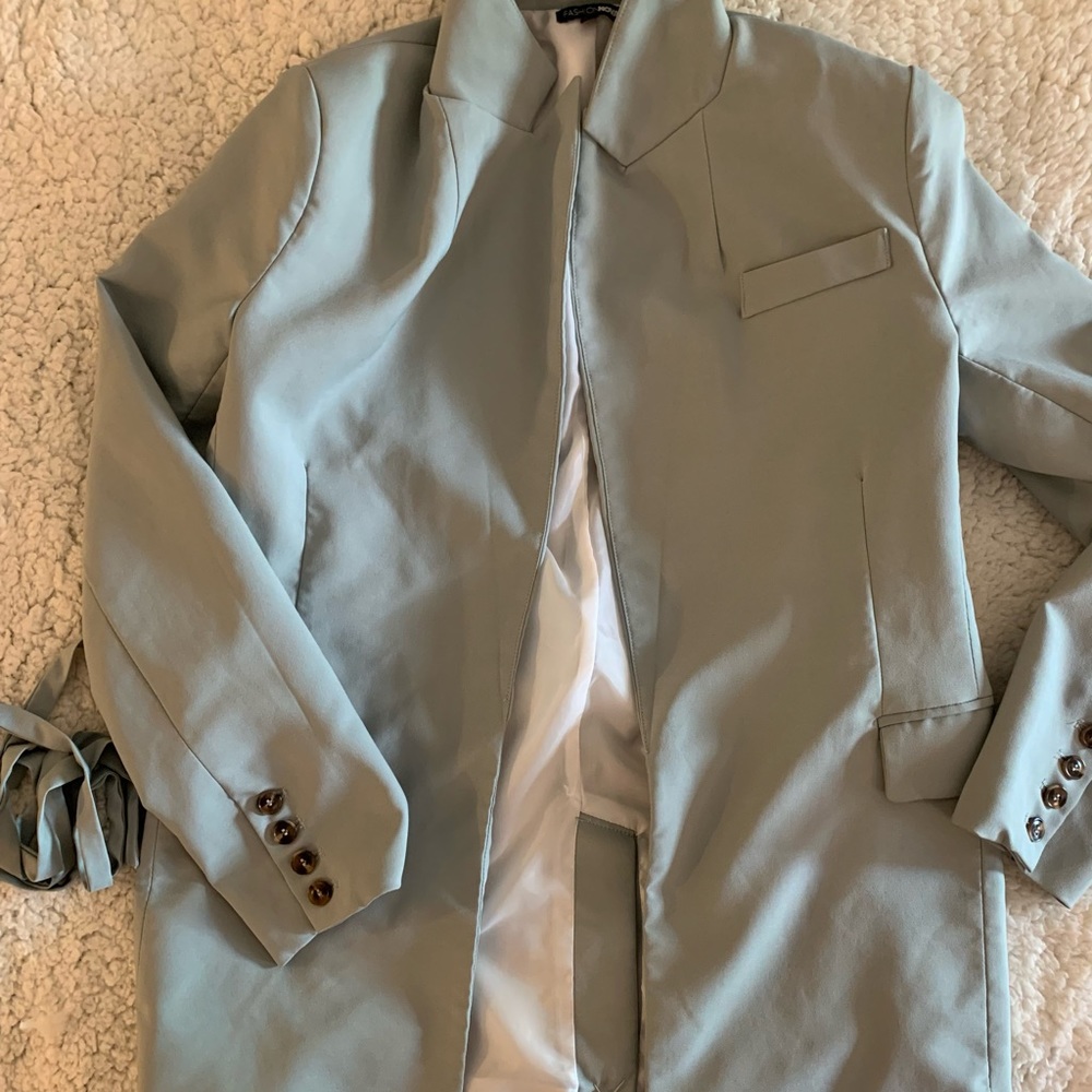 Powder blue blazer